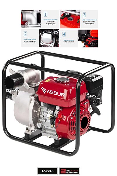 ASSUR Metal Şanzıman Turbo Benzinli Yüksek Performans 3 Parmak Benzinli Su Motoru