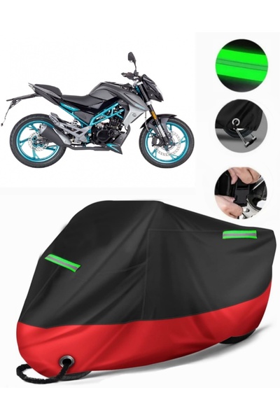 MotoEN غطاء دراجة نارية ممتاز متوافق مع CF Moto 150NK (متوافق مع القفل) أسود-...