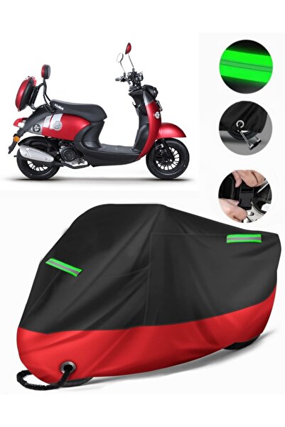 MotoEN Kuba Trendy 50 Compatible Premium Motorcycle Tarpaulin (Lock Compatibl...