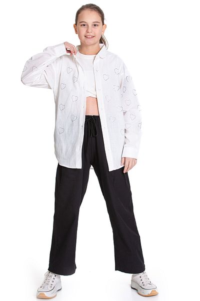 Pi Pengai Girl's 2-Piece Top and Bottom Set (Pants+Shirt) P1095