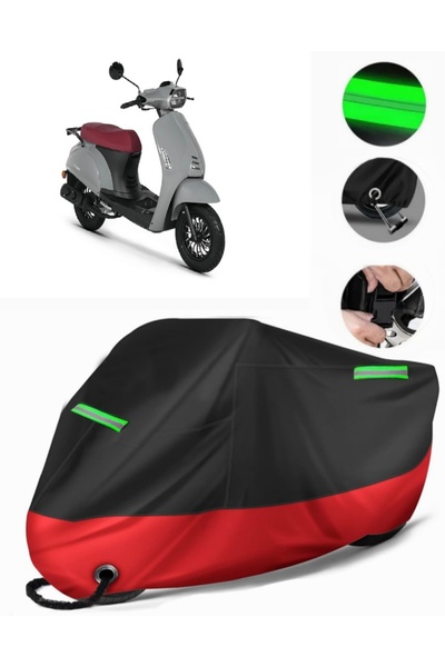 MotoEN غطاء دراجة نارية ممتاز متوافق مع Kuba Bluebird (متوافق مع القفل) أسود-...