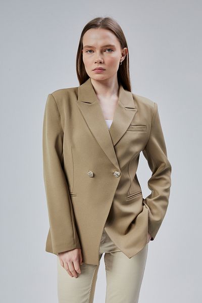 Bolivente Women's Double Breasted Oversize Blazer Jacket