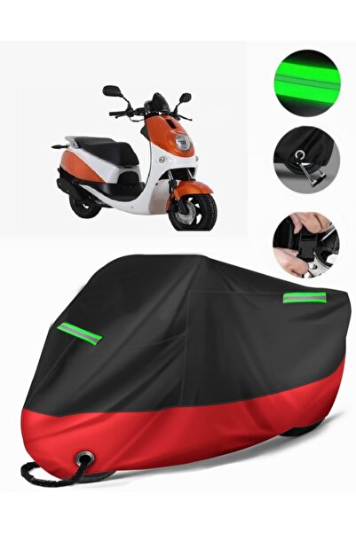 MotoEN غطاء دراجة نارية ممتاز متوافق مع Daelim Beagle (متوافق مع القفل) أسود-...