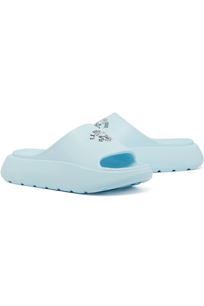 U.S. Polo Assn. Women's Light Blue Slides - High-Quality Sole Lightweight & Trendy Design