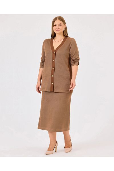 Gala-Xi New Selected Women's Plus Size V-Neck Button Cardigan 10002421114021