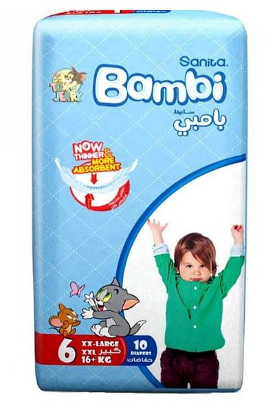 Bambi SANITA BAMBI NO 6 XX-LRG REG 10PCS