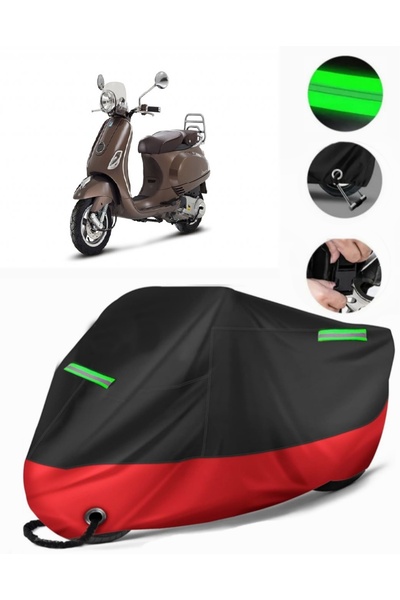 MotoEN فيسبا LXV 125 متوافق مع القماش المشمع للدراجات النارية (متوافق مع القف...