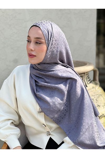 Modakaşmir Silky Jacquard Series Linn Pattern Shawl