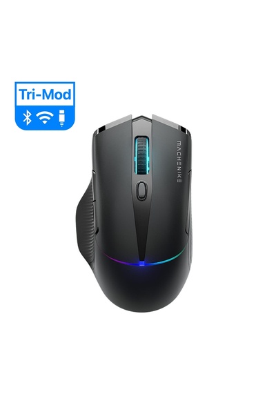 Machenike L8 Pro Tri-Mode 2K Siyah 26000DPI Ultralight 58Gr RGB Charging Dock...