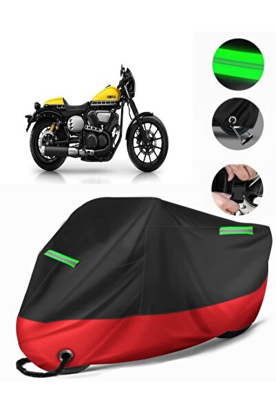 MotoEN غطاء دراجة نارية ممتاز متوافق مع Yamaha XV950R (متوافق مع القفل) أسود-...