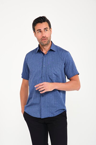 Fitmens Classic Short Sleeve Open Ground Box Pattern Linen Cotton Gift Boxed ...