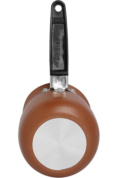 Trust Pro Non Stick Coffee Pot with 2 Layered Aluminium Coating, Medium, Brown