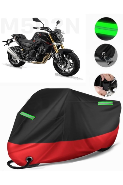 MotoEN Rks M502N Compatible Premium Motorcycle Tarpaulin (Lock Compatible) Bl...