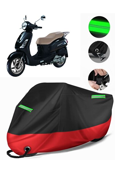 MotoEN قماش القنب الفاخر المتوافق مع Sym Fiddle II 125 (متوافق مع القفل) أسود...