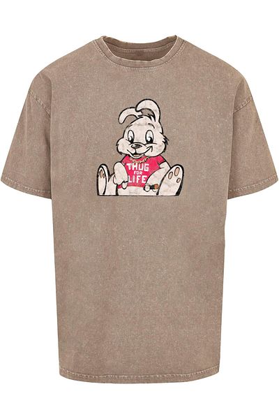 Merchcode Brandalised - Oversize-T-Shirt mit Bunny-Acid-Waschung