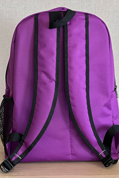 FCSTORE Унісекс фіолетова велика сумка для ноутбука, шкільна сумка, туристичний рюкзак 24 л, 45x30 см, + брелок у вигляді ведмедика