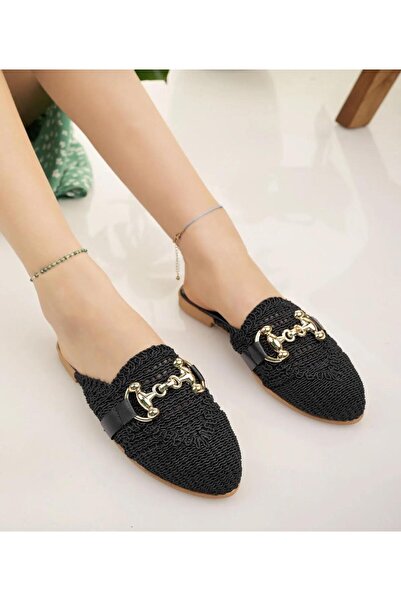 WOSSE Килимкові капці із закритим носком, гострим кінцем, камінцевою підкладк...