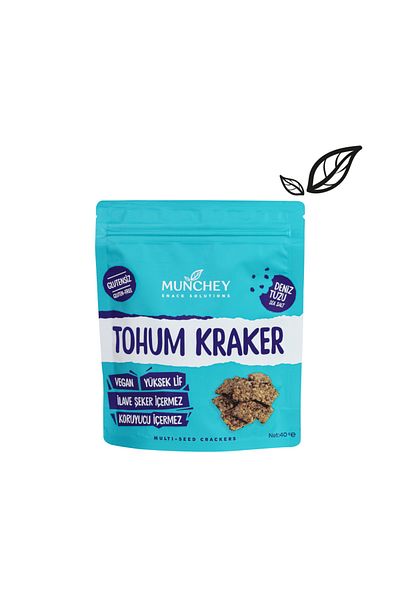 MUNCHEY 40Gr Gluten Free 12 Pack Plain Seed Crackers