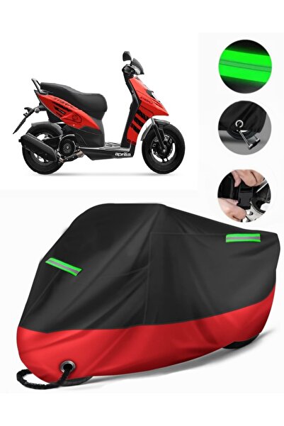 MotoEN غطاء دراجة نارية ممتاز متوافق مع Aprilia SR 150 (متوافق مع القفل) أسود...