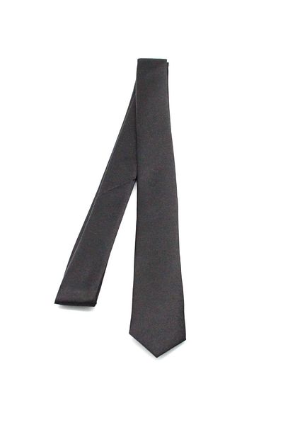 Fitmens Men's Handkerchiefless Plain Tie Fs- 001868   - Black