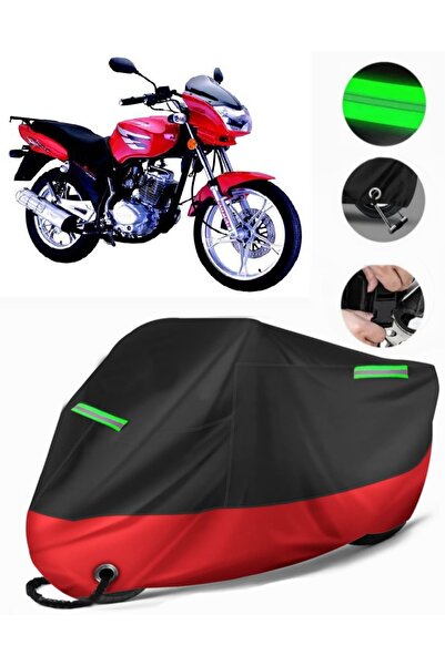 MotoEN قماش القنب الممتاز المتوافق مع Lifan LF150-9J (متوافق مع القفل) أسود-أحمر