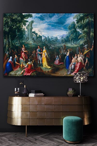 Hediyeler Kapında Rönesans ve Kasvet Kanvas Tablo 100x140 cm