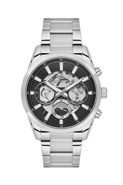 Bigotti Bg.1.10561-2 Men's Wristwatch - Steel Plated, Functions Active