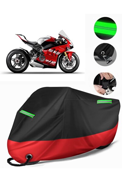 MotoEN Ducati Panigale V4 S Compatible Premium Motorcycle Tarpaulin (Lock Com...