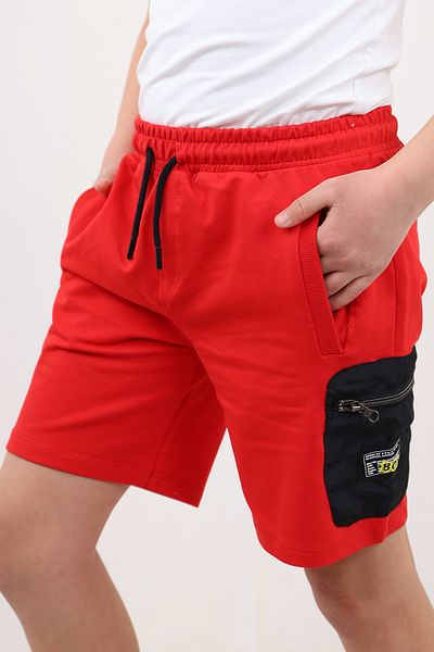 Toontoy Boy's Zippered Shorts with Pocket on the Leg and Rigging Detail
