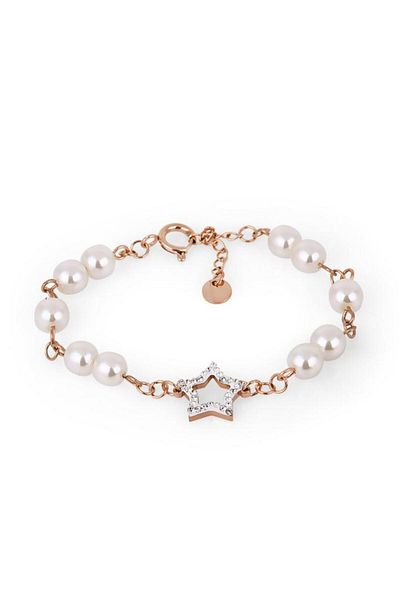 Daniel Klein Dkj.3.1081.3 Star Detailed Pearl Rose Women's Bracelet