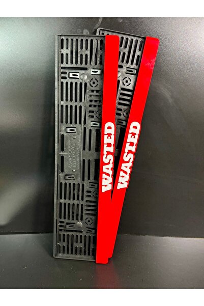 karbonsoft Wasted Temalı Araba Plakalığı - Siyah Plastik Plaka Tutucu