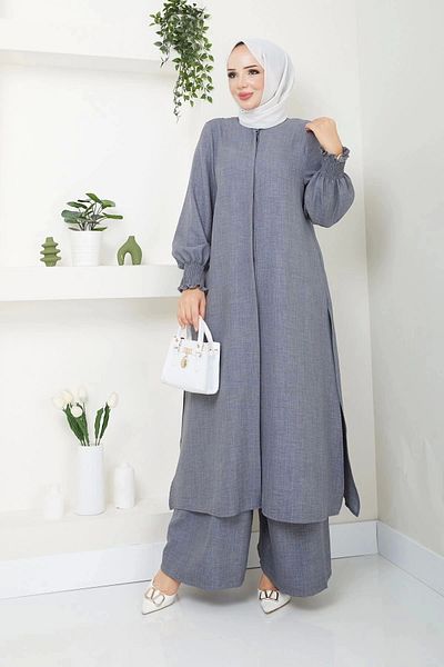 kaes giyim Long Women's Hijab Tunic Set