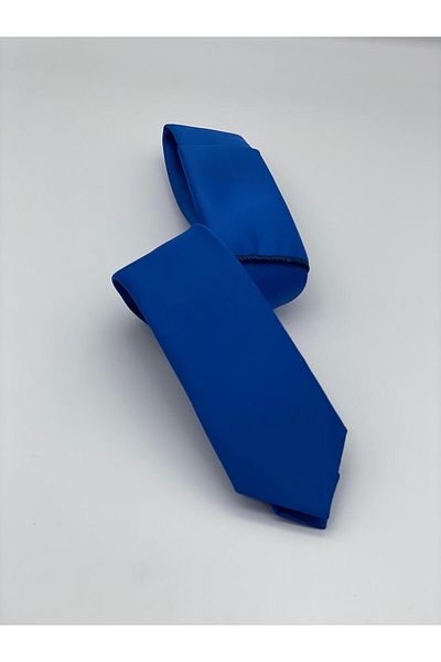 Fitmens Saks Blue Men's Tie and Handkerchief Set - Fs- 001866