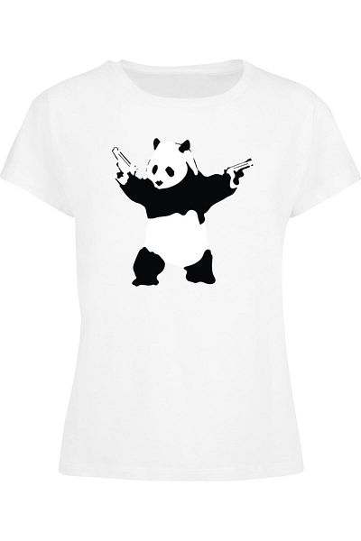 Merchcode Ladies Brandalised - Panda Guns Box Tee