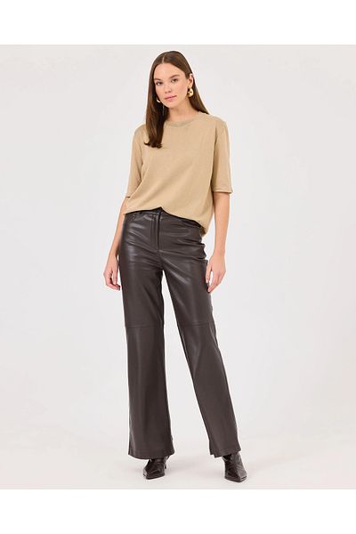 SEÇİL Crew Neck Short Sleeve Knitwear Blouse