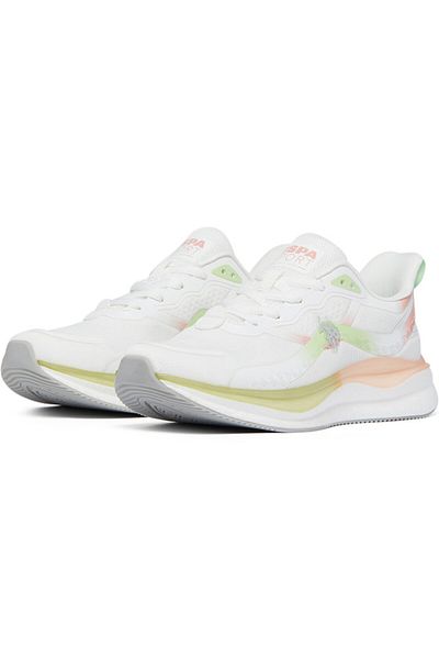 U.S. Polo Assn. Women's White Low-Top Sneakers - Bold Lace-Up Style, Comfortable Casual Footwear