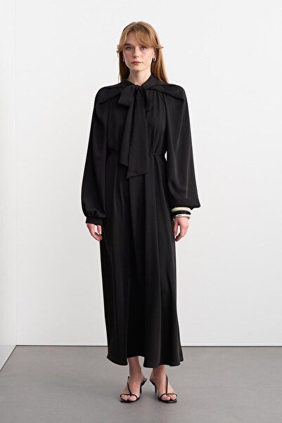 KADRİYE BAŞTÜRK Alien Cupra Uzun Elbise Siyah