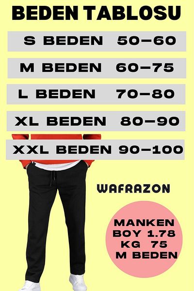 WAFRA Ανδρικό άνετο πλεκτό παντελόνι Baggy Fit