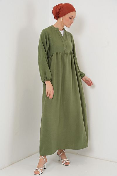 Bigdart Langes Hijab-Kleid für Damen 2525 – Khaki