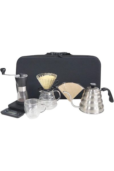 Trust Pro SMC001 Portable Outdoor Coffee Set Paper Filter, Glass Dripper, Glass Cup, Manual Coffee G