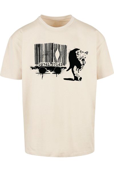 Merchcode Brandalised - Barcode Leopard Heavy Oversize T-Shirt