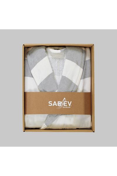 Sarev Μπουρνούζι Vesper Grey Cotton Large Size