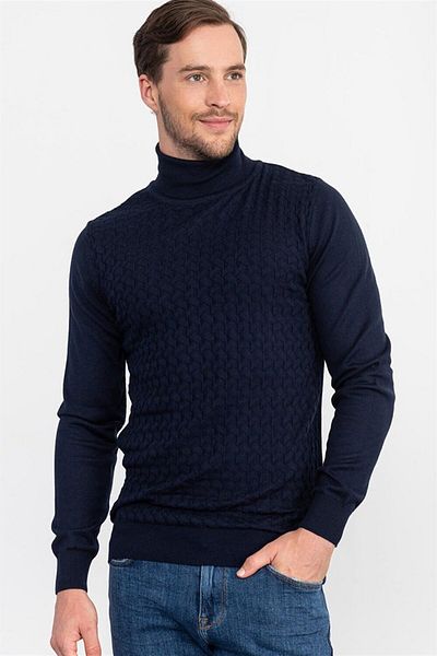 Tudors Pulover de lână subțire pentru bărbați, slim fit, slim fit
