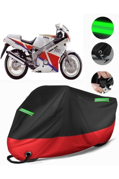 MotoEN غطاء دراجة نارية ممتاز متوافق مع Yamaha FZR 600 (متوافق مع القفل) أسود...