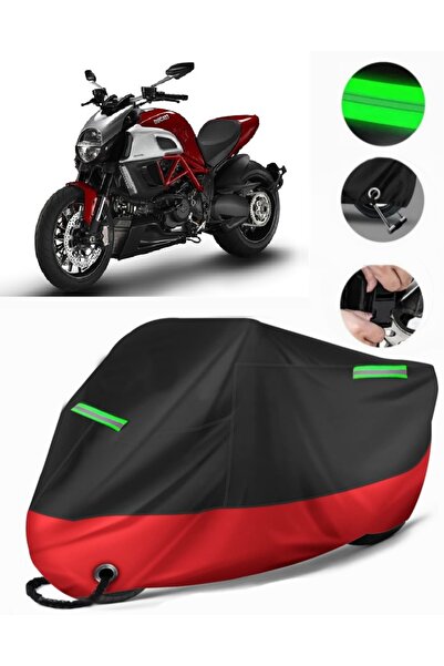 MotoEN غطاء دراجة نارية ممتاز متوافق مع Ducati Diavel Strada (متوافق مع القفل...