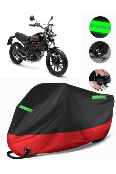 MotoEN Ducati Scrambler Sixty2 Compatible Premium Motorcycle Tarpaulin (Lock ...
