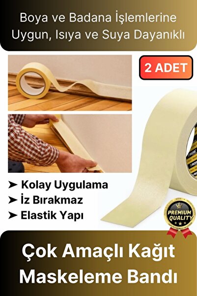Svein Çok Amaçlı Isıya Suya Dayanıklı Kolay Sökülebilen 25mt Krep Kağıt Maske...