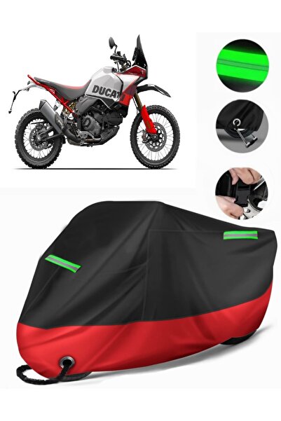 MotoEN غطاء دراجة نارية ممتاز متوافق مع Ducati DesertX (متوافق مع القفل) أسود...
