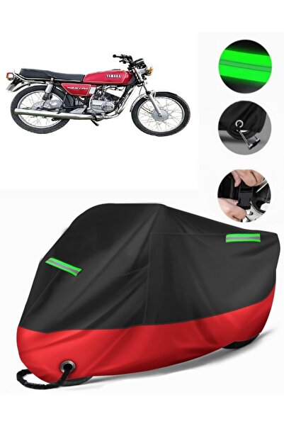 MotoEN غطاء دراجة نارية ممتاز متوافق مع Yamaha RX 135 (متوافق مع القفل) أسود-...