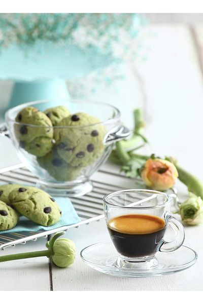 LAV -Borella Casalighi Rome Caffe With Plate Set Transparent, 12 Units (Ar387)